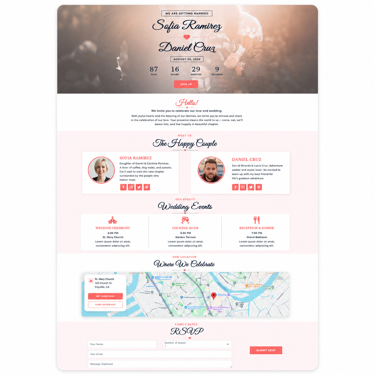 Timeless Vows wedding invitation template